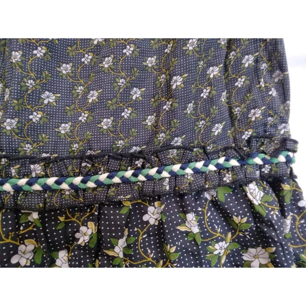 ANTHROPOLOGIE Karoline Tiered Floral Maxi Dress Boho Cottagecore Womens Size 8 - Picture 7 of 14